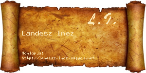Landesz Inez névjegykártya